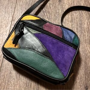 Colorful Leather Patchwork crossbody bag
